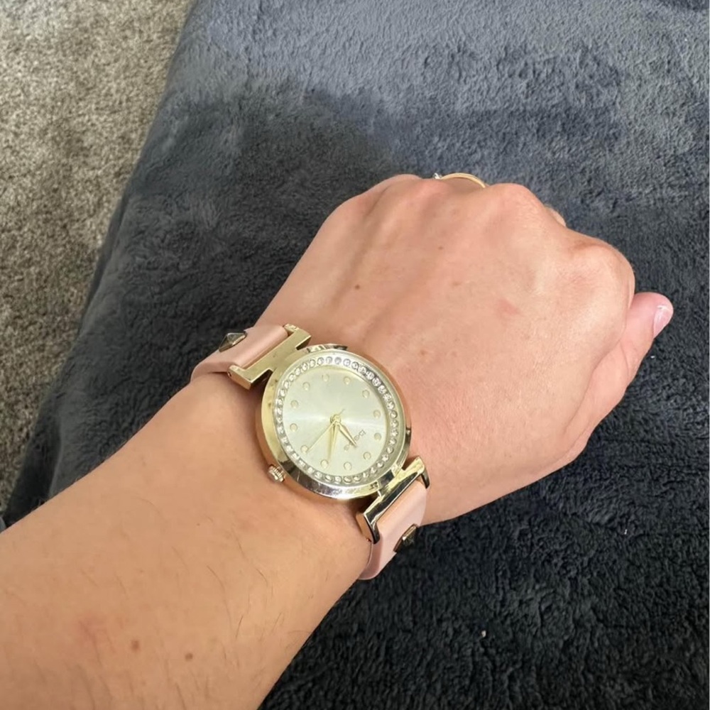 Francesca's Collections Pink and Gold Watch - Picture 4 of 6